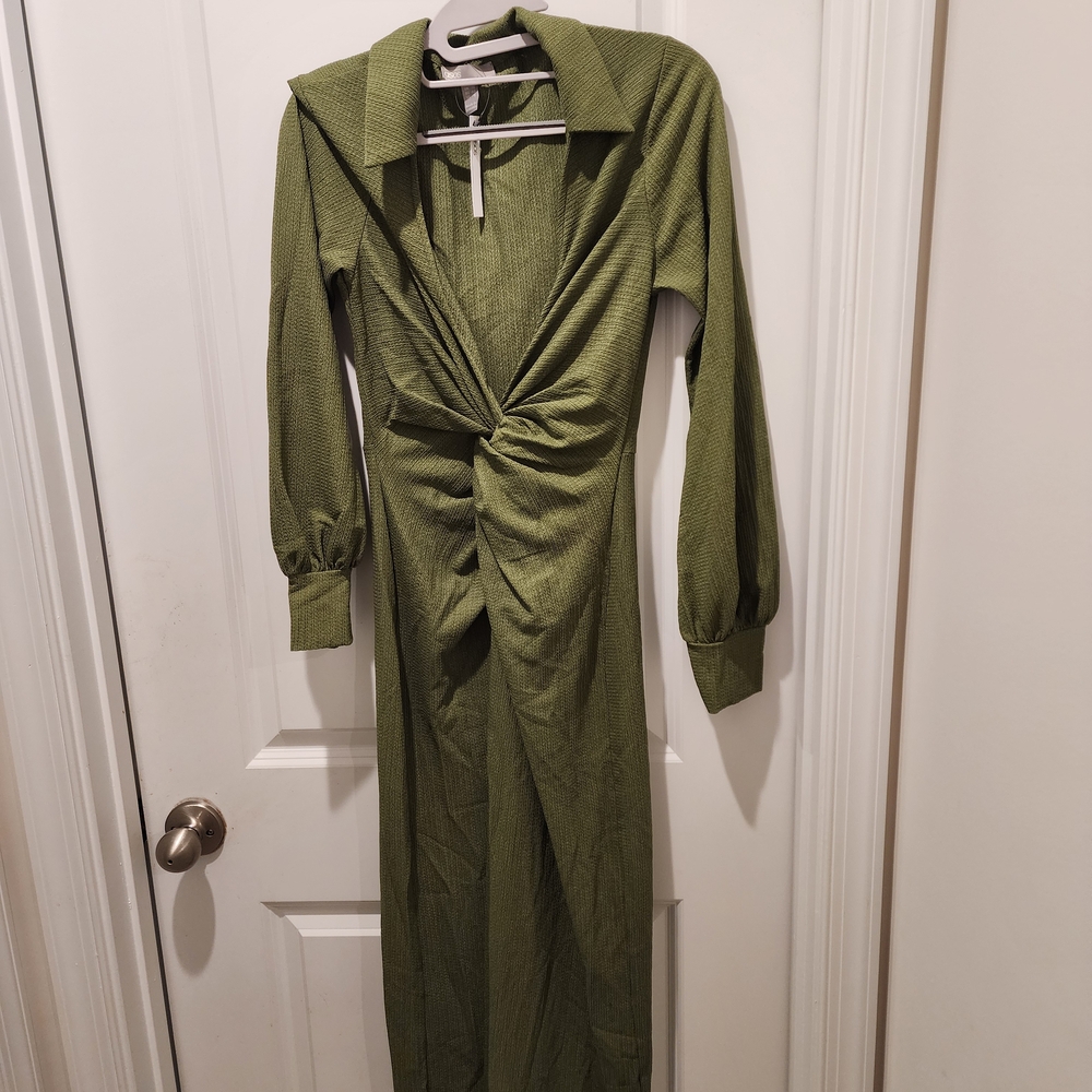 ASOS Olive Long Sleeve Dress